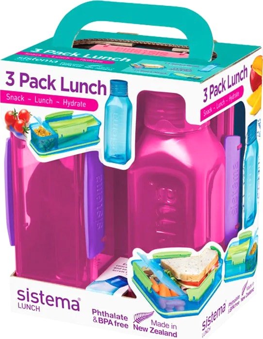 

Ланч-бокс Sistema Lunch 1595 (розовый)
