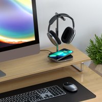 Подставка для наушников Satechi 2-in-1 Headphone Stand with Wireless Charger ST-UCHSMCM