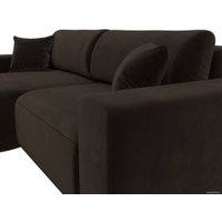 Угловой диван Лига диванов Лига-036 Классик левый 121366L (микровельвет коричневый)