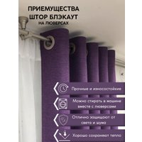 Комплект штор Модный текстиль 06L 112MT222611 (260x150, 2шт, фиолетовый)