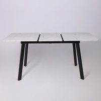 Кухонный стол Lepremo AV 1209/1 МДФ раздвижной 1200-1600x800 (Азул Оникс/черный)