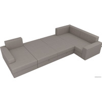П-образный диван Mebelico Мэдисон-П 93 106848 (левый, рогожка, коричневый/бежевый)