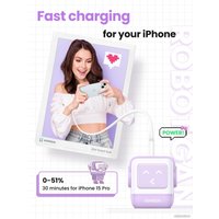 Сетевое зарядное Ugreen Nexode RG 65W CD361 (белый/сиреневый)