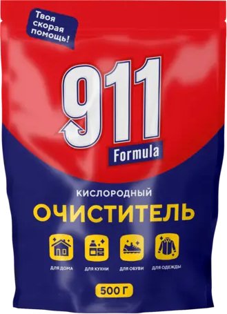 Пятновыводитель 911 Formula Кислородный очиститель 500 г