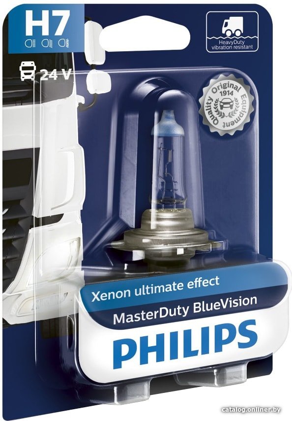 Галогенная лампа Philips H7 MasterDuty BlueVision 1шт