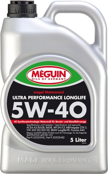 

Моторное масло Meguin Megol Ultra Performance Longlife 5W-40 5л [6328]