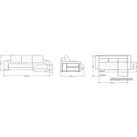 Угловой диван Craftmebel Boss XL угол new (ткань, monolit темно-синий) в Борисове