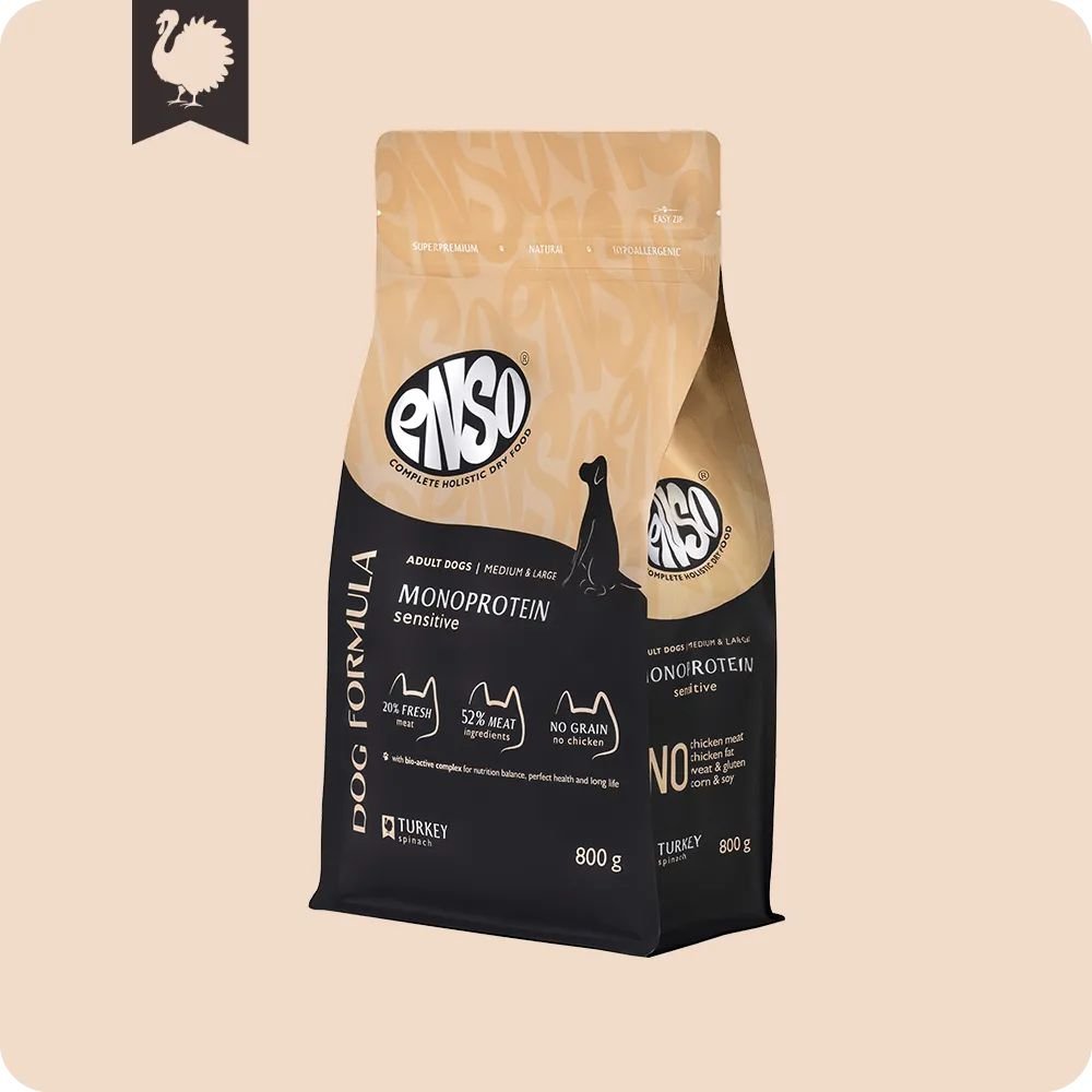 

Сухой корм для собак Enso DF Monoprotein индейка шпинат 020/251390 800 г