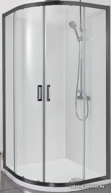 Душевой уголок Aquatek AQ ARI RO10020BL 100x100 (черный/прозрачное стекло)