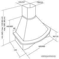 Кухонная вытяжка Akpo Rustika Nova 90 WK-4 (бежевый/массив бука неокрашенный)