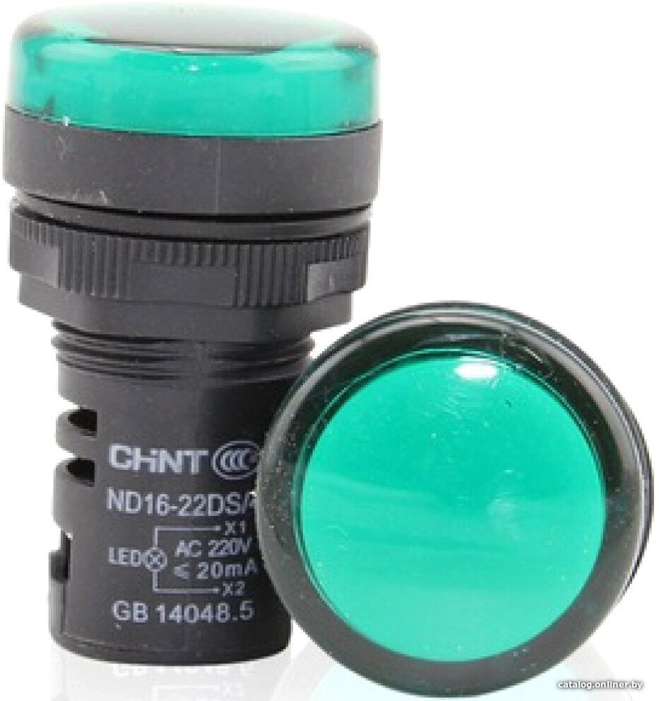 Лампа сигнальная Chint ND16-22DS/2 AC/DC 24В (R) 592940 (зеленый)