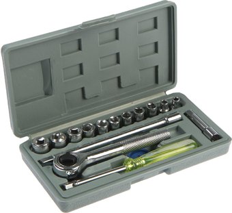 Набор трещотка с головками Tundra 881847 (16 предметов)