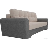 Диван Лига диванов Амстердам 100035 (рогожка, бежевый/серый)