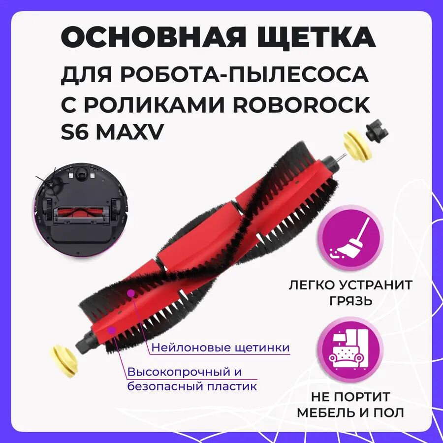 

Турбощетка USBTOP для с роликами Roborock S6 MaxV 558039