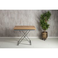 Стол-трансформер Levmar Apollo D38/S59 (дуб вотан/серебро)