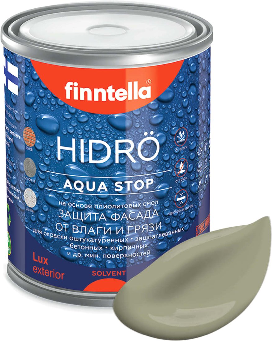

Краска Finntella Hidro Khaki F-14-1-1-FL022 0.9 л (зеленый)