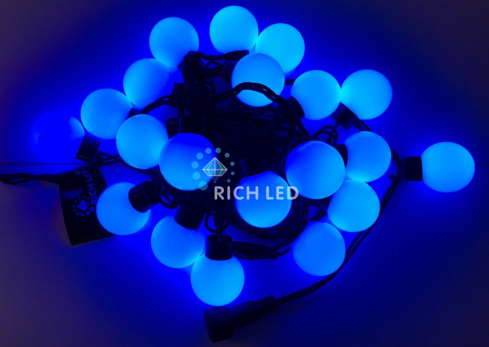 

Новогодняя гирлянда Rich Led Шарики 4см RL-S5-20C-40B-B (синий)