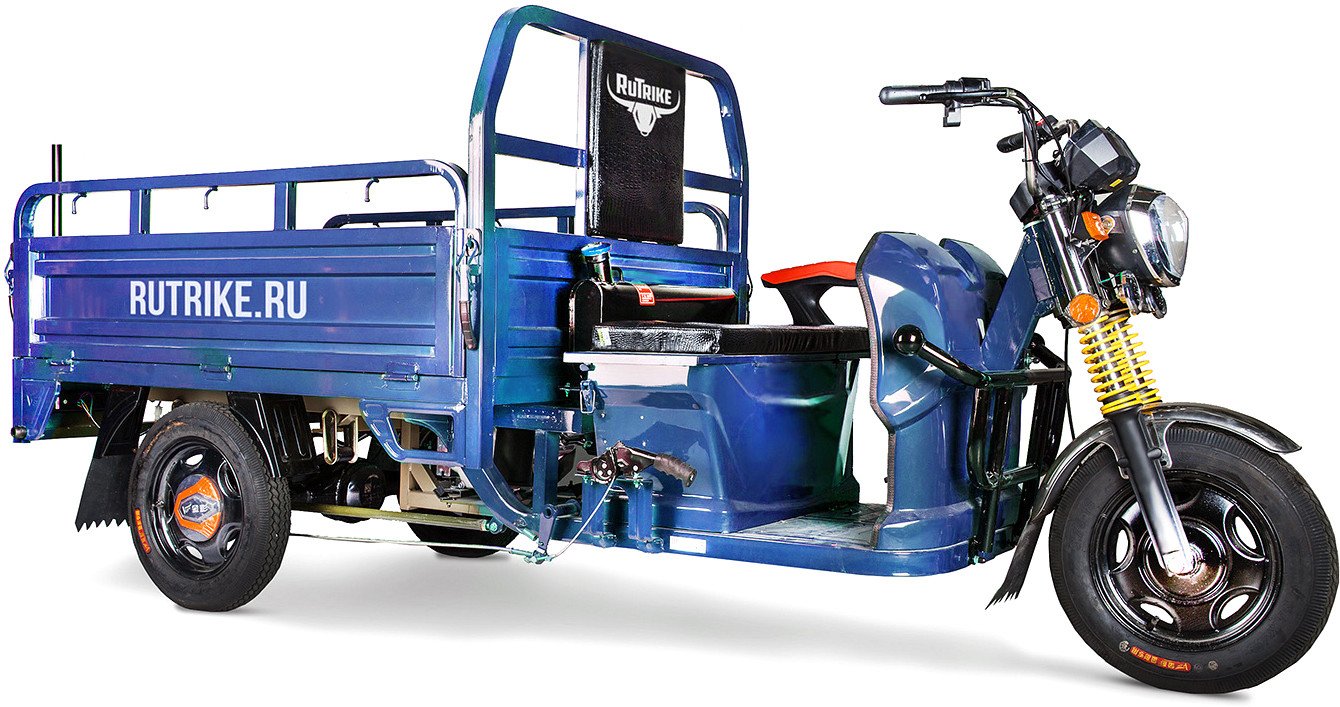 Грузовой электроскутер Rutrike Гибрид 1500 60V 1000W (синий)