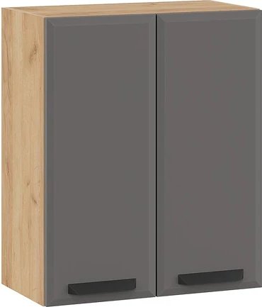 

Шкаф навесной Трия Тиана 1ВВ6 с двумя дверьми (дуб крафт золотой/асфальт супермат)