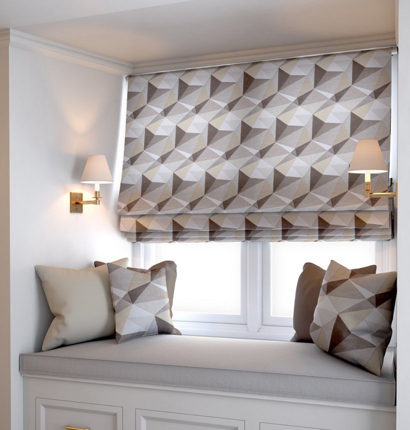 

Римская штора Jalux Ромбы 0341/9 150x170 (капучино)