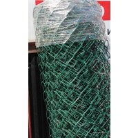 Строительная сетка Сетка-рабица в ПВХ 55х55 2.4мм 1.2x10м (зеленый)