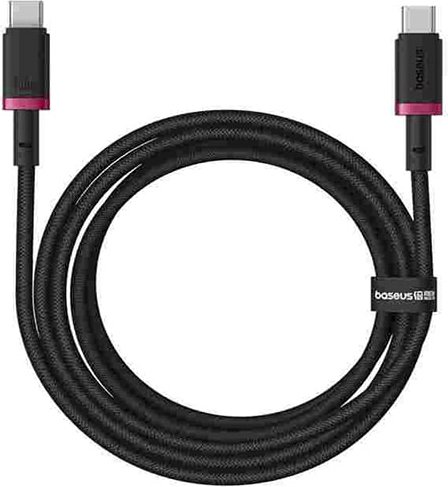 

Кабель Baseus Dura Series Fast Charging Cable USB Type-C - USB Type-C 100W (1 м, черный/красный)