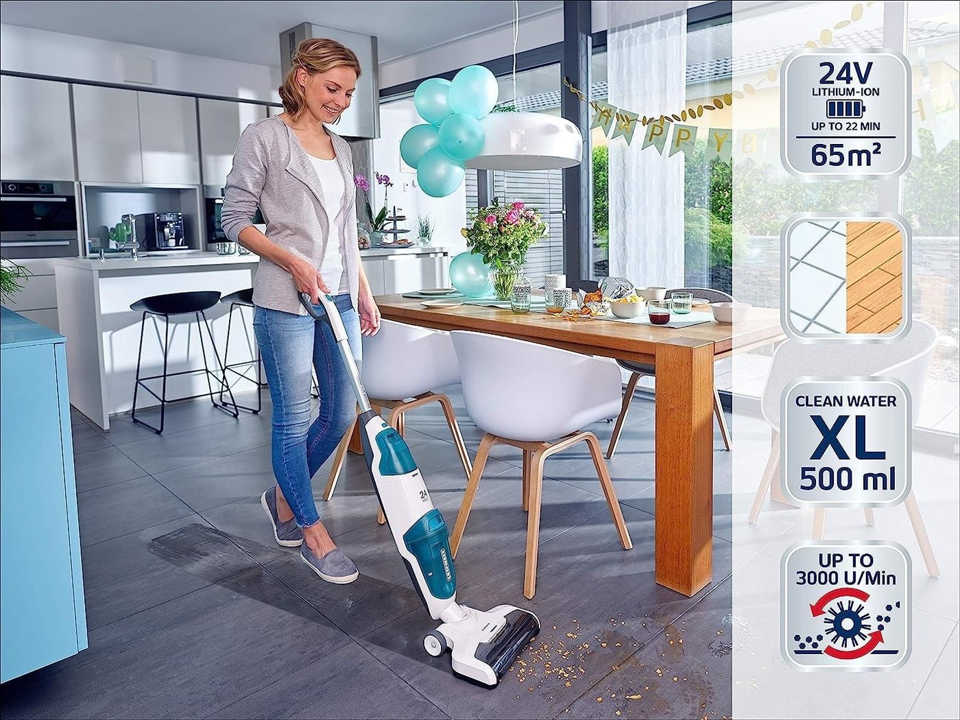 

Вертикальный пылесос с влажной уборкой Leifheit Regulus Aqua PowerVac 11922