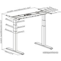 Стол для работы стоя ErgoSmart Wooden Unique Ergo Desk 1300х750х27 мм (дуб натуральный/белый)
