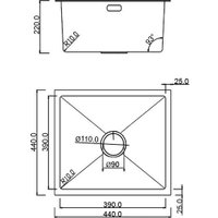 Кухонная мойка Roxen Uno 560210-44