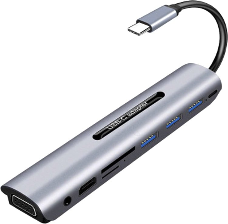 

Док-станция USBTOP USB3.1 Type-C - 3xUSB3.0/Type-C/HDMI/VGA/3.5/TF/SD