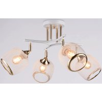 Люстра средней высоты Ambrella light Traditional TR80175/4 WH/FGD (белый/золото)