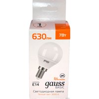 Светодиодная лампочка Gauss LED-M G45 7W 630lm 3000K E14 10501172