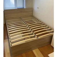 Кровать MLK Лори с ящиками 160х200 (дуб сонома/белый)