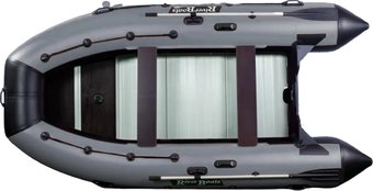 Моторно-килевая лодка RiverBoats 430 алюминиевый пол (серый/черный)
