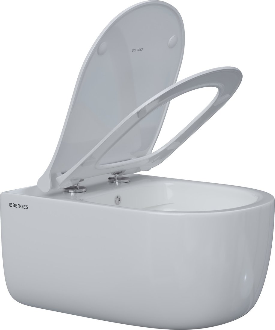Унитаз подвесной Berges Wasserhaus Ego XL 54 с функцией биде, с сиденьем Slim SO