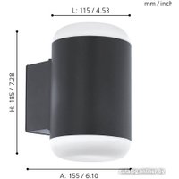 Уличный настенный светильник Eglo Merlito 97844