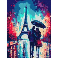 Картина по номерам Red Panda Париж под дождем p55032