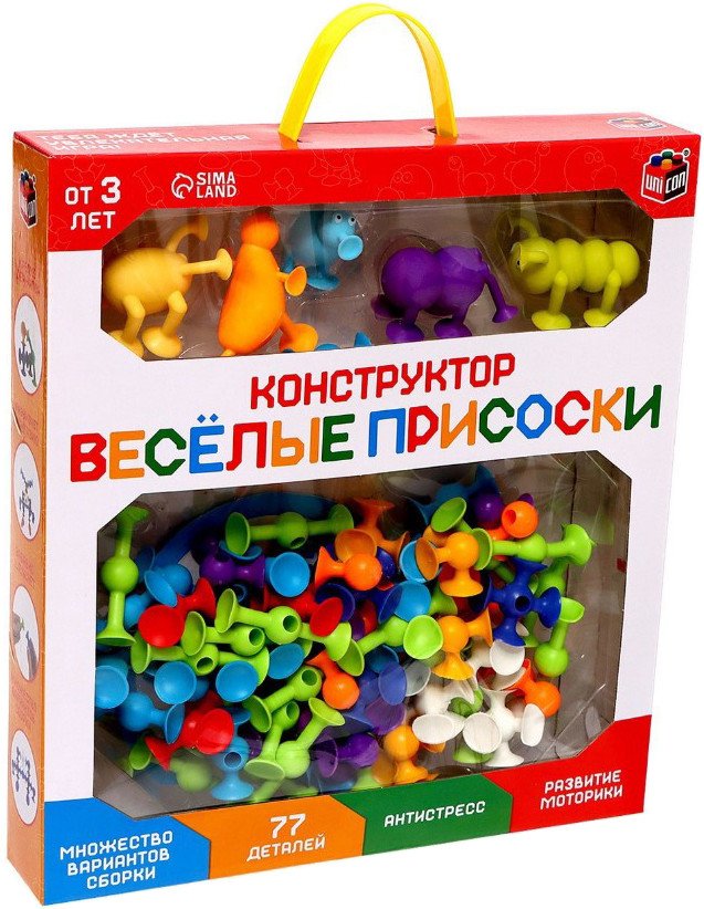 

Развивающая игра Unicon Веселые присоски 7706705 (77 эл)