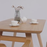 Кухонный стол Оримэкс Лондон-М 1200-1600x800 (светлый бук без тонировки/светлый бук)