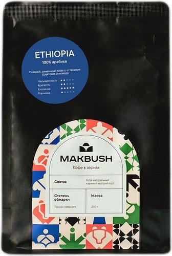 

Кофе MakBush Ethiopia зерновой 250 г