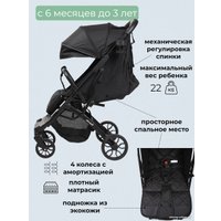 Коляска прогулочная «книга» Panda Baby XX (черный)