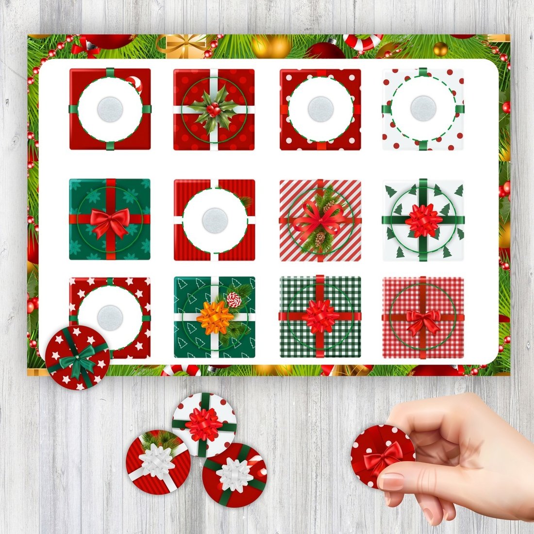 

Игра на липучках lipuchki.for.kids Рождественские подарки