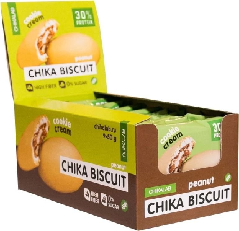 

Протеиновый бисквит/панкейк Chikalab Арахисовый (50 г)