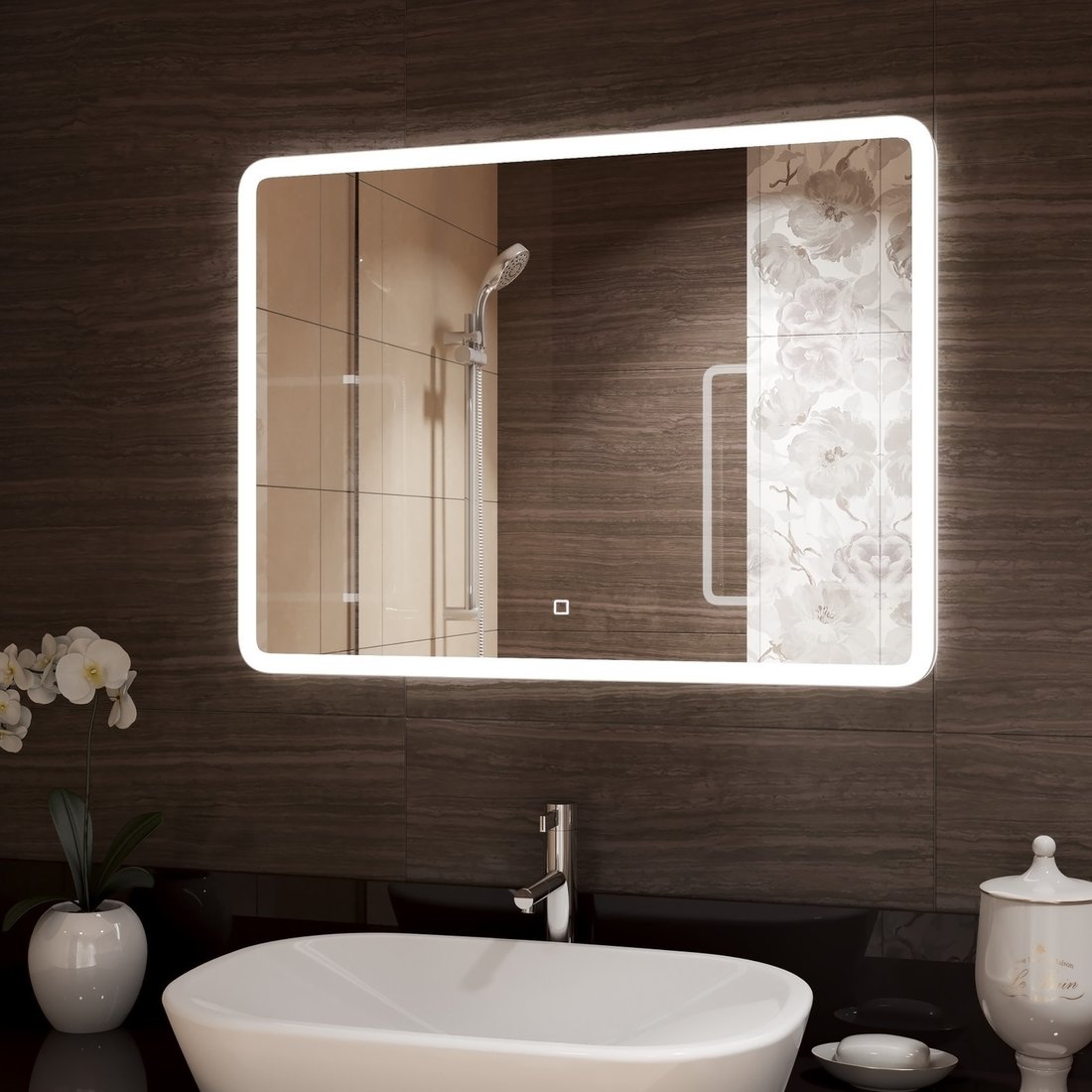 

Континент Зеркало Demure Led 80x60 (с линзой)