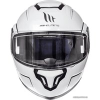 Мотошлем MT Helmets Atom SV Solid Gloss (XS, белый)