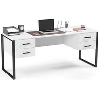 Стол Soma Slava 180x66 (белый/черный)