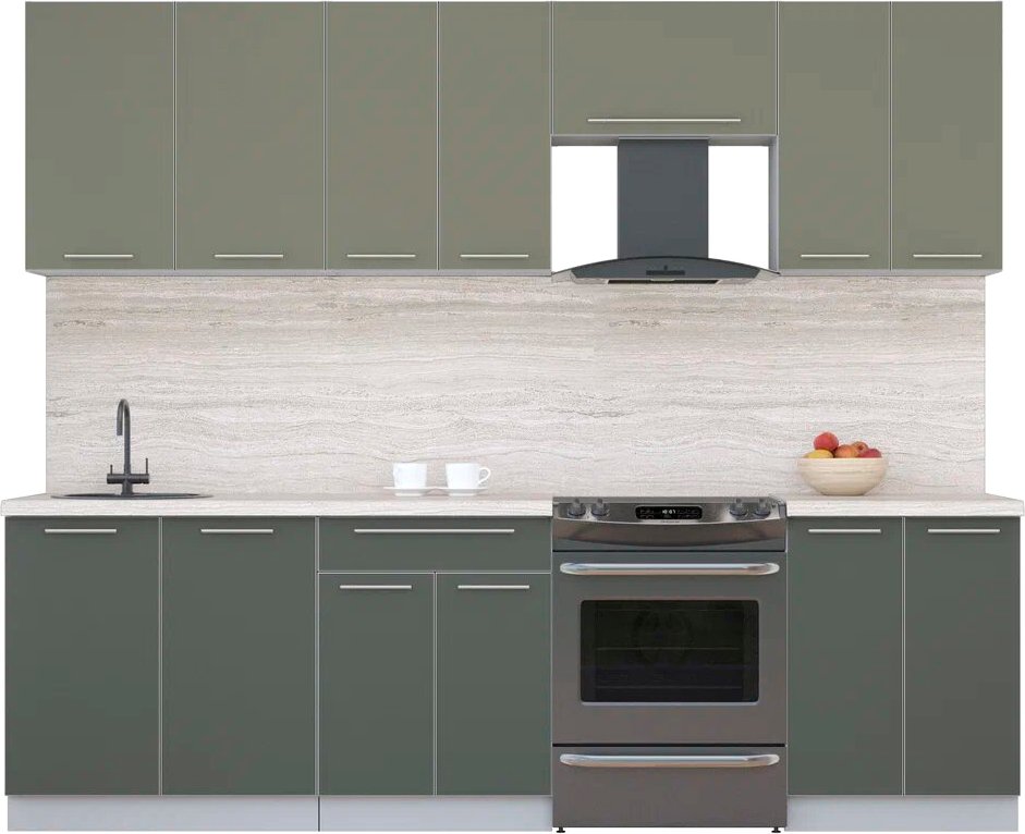 

Кухонный модуль Интерлиния Мила Пластик 2.6 А (зефирный/шторм/кастилло темный)