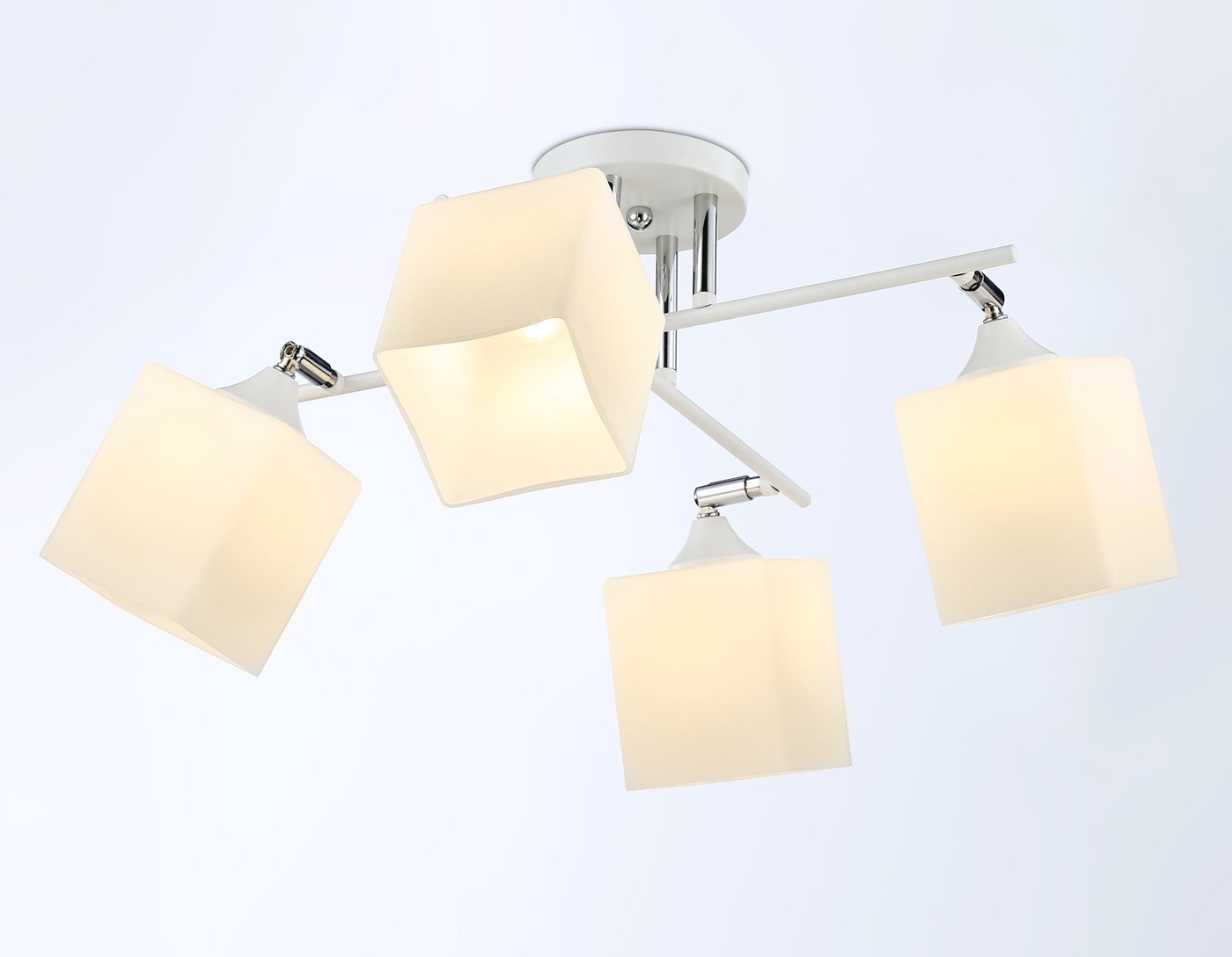 

Люстра средней высоты Ambrella light TR303083/4 WH/CH/FR (белый/хром/белый матовый)