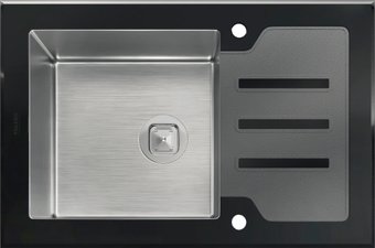 Кухонная мойка Tolero Ceramic glass TG-660 (черный)