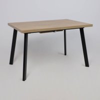 Кухонный стол Listvig Hagen 140 раздвижной, 140-180x85 (дуб вотан/черный)